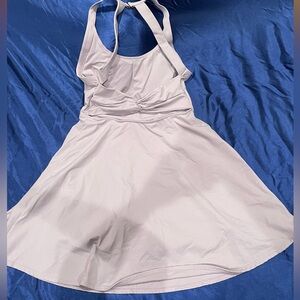 halara purple backless dress